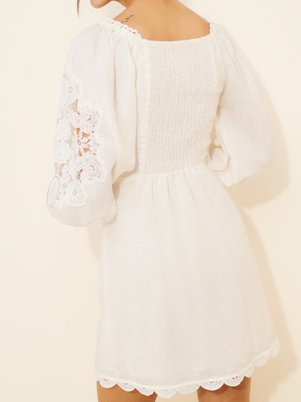 Farm Rio Linen Long Sleeve Mini Dress Size S - Picture 5 of 11